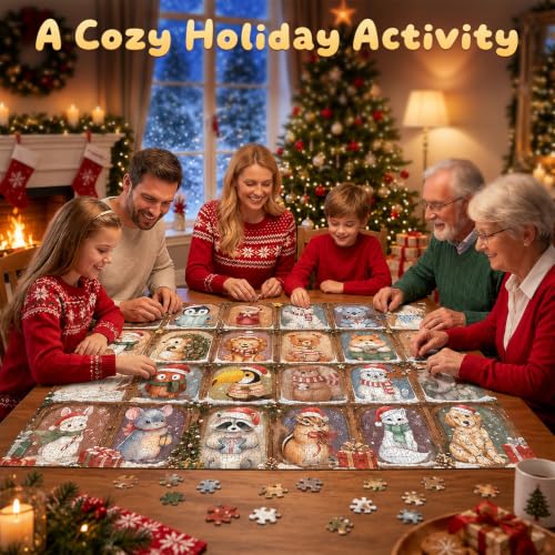 Animal Puzzle Advent Calendar 2026 - 1008-Piece Christmas Jigsaw