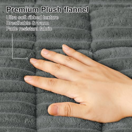 Smiry Non-Slip Washable Sofa Cover for Dogs, Dark Grey, 27.6x70.9 inches