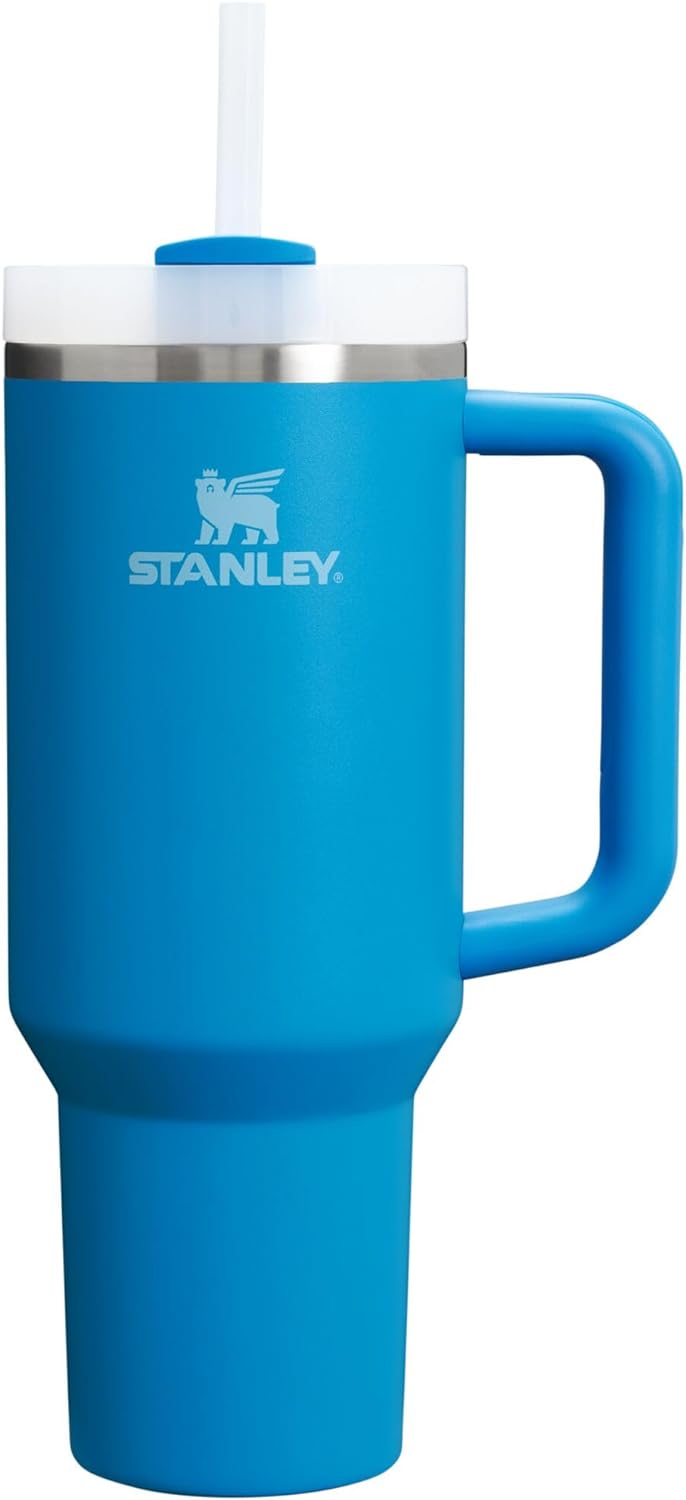 STANLEY Quencher H2.0 Tumbler - 40 oz Insulated Stainless Steel with Handle & Straw | Azure Color