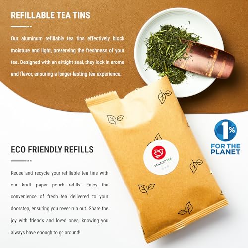 Japanese Green Loose Leaf Tea - Sencha Hatsuzumi 3.5oz - Authentic Sencha Tea, Shizuoka Grown, Rich Flavor, Fresh & Natural