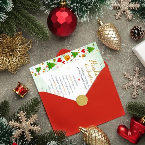 Beixian Husband Christmas Card BX300 - Romantic Holiday Greeting for Men
