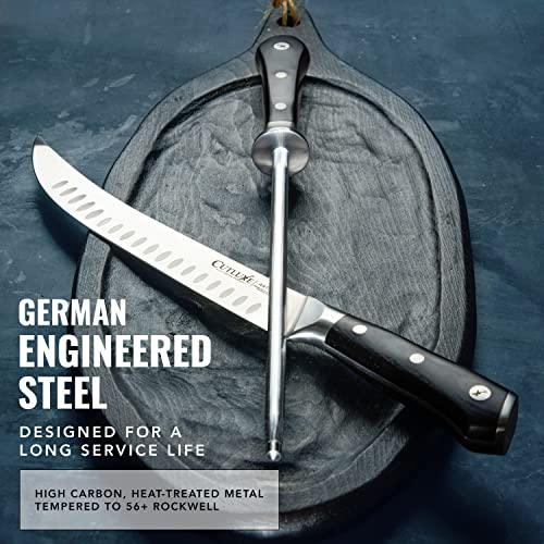 Cutluxe 10-Inch Honing Steel for Knives – Premium Knife Sharpening Rod