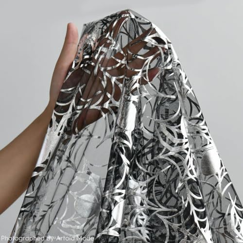 Artoid Mode 6PCS Silver Spider Web Gauze Table Runner 120 Inch 10FT,