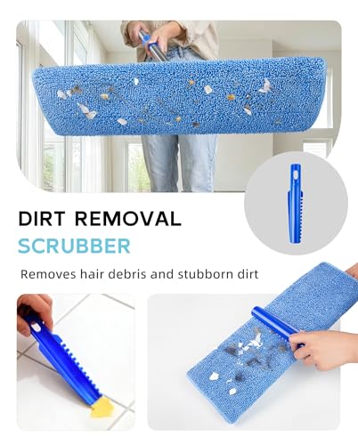 MR.SIGA Microfiber Mop for Hardwood & Floor Cleaning - Blue