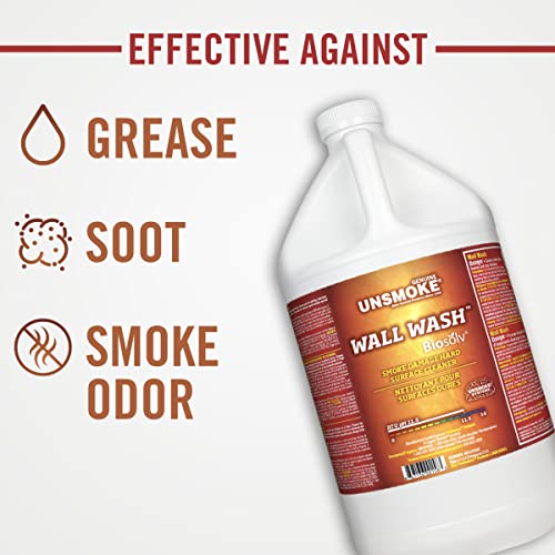Unsmoke Wall Wash Degreaser & Smoke Damage Cleaner - 128 Fl Oz