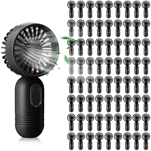 Mini Portable Fan 3 Speed Rechargeable Black - 72 Pcs Set