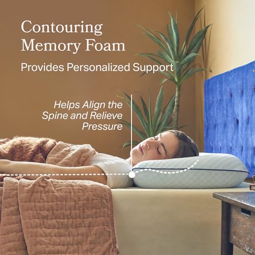 King Size Cooling Gel Memory Foam Pillow with Washable Cover - Support for Side & Back Sleepers