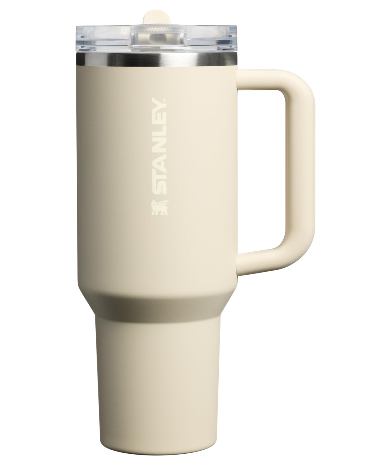 STANLEY Quencher ProTour Flip Straw Tumbler with Leakproof Lid 40 oz | Built-in Straw & Handle | Cupholder Compatible for Travel | insulated Stainless Steel Cup | BPA-Free | Exclusive Toasted Almond