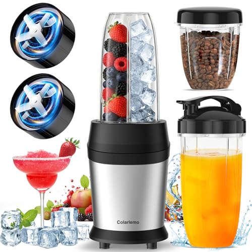 Colarlemo 1200W Personal Blender with Ice Crushing - Silver