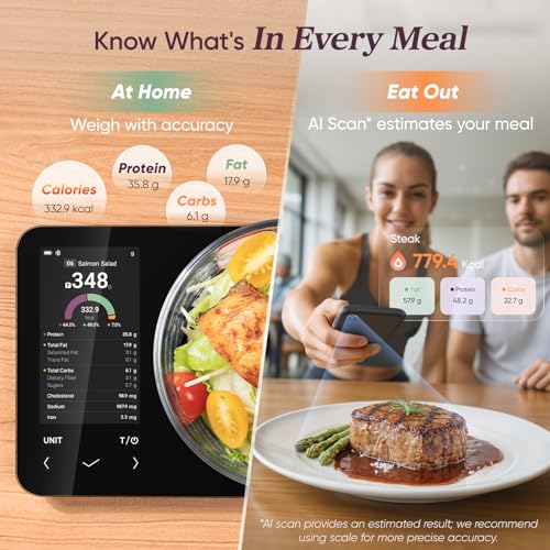 Cosori Smart Food Scale with Nutritional Calculator - Black, 11lb Capacity