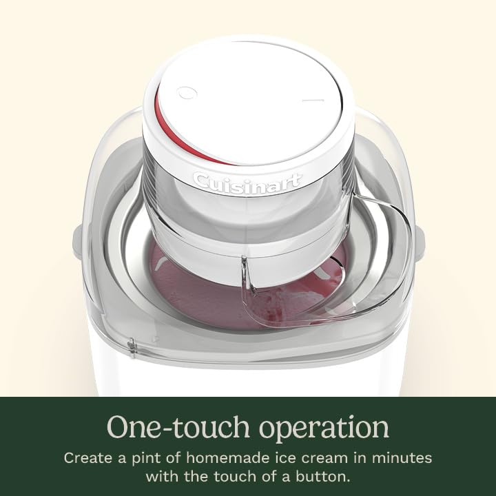 Cuisinart 1 Pint Wonder Ice Cream Maker - White, Compact, Fast