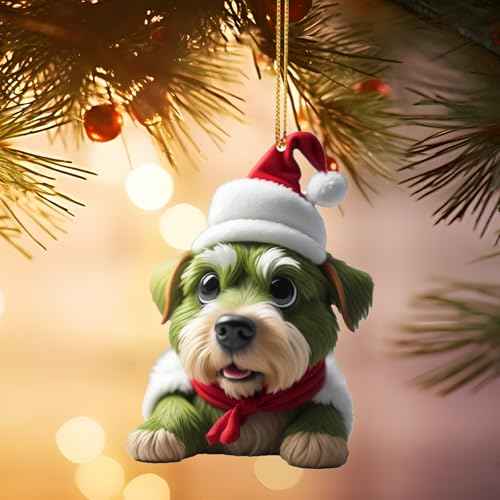 5pcs Dog Ornaments for Christmas Tree, Acrylic Flat 3D Effect, Hanging Decorations for Festival and Holiday,Dog Lover Gift 2025,Adorable Seasonal Accent & Classic Home D?cor,3 inches