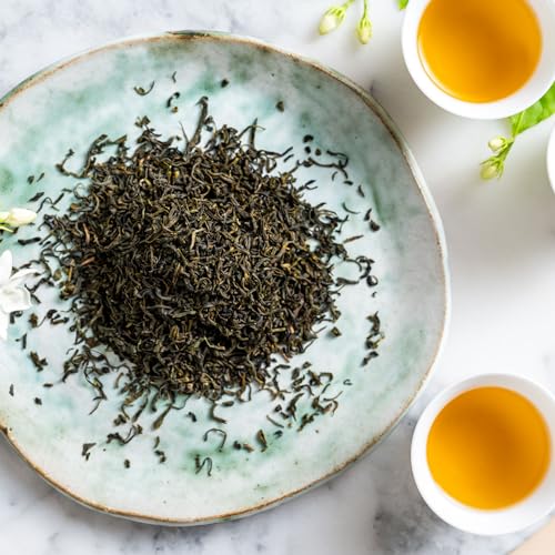 Organic Jasmine Green Tea Bags - 50 Count Sachets - Caffeinated, USDA Organic