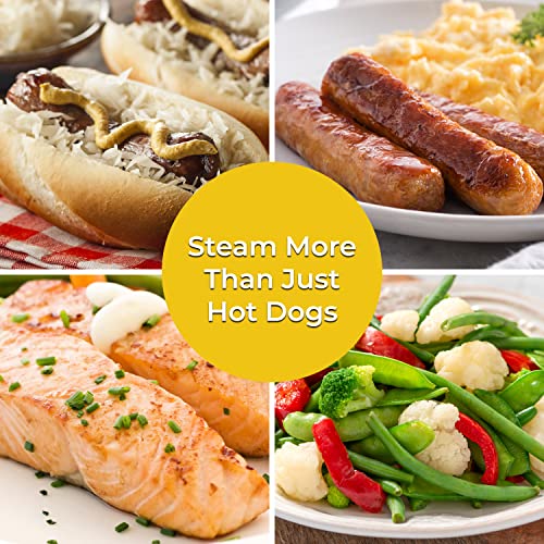 Small Hot Dog Steamer and Bun Warmer - 8 Hot Dogs & 4 Buns Capacity