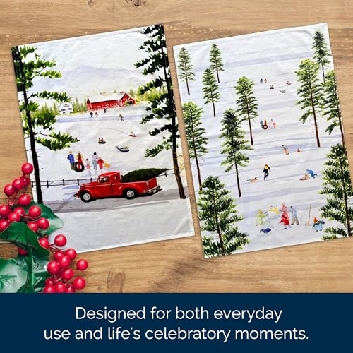 X Felix Doolittle Winter Wonderland Kitchen Towels, Set of 2 | 100%