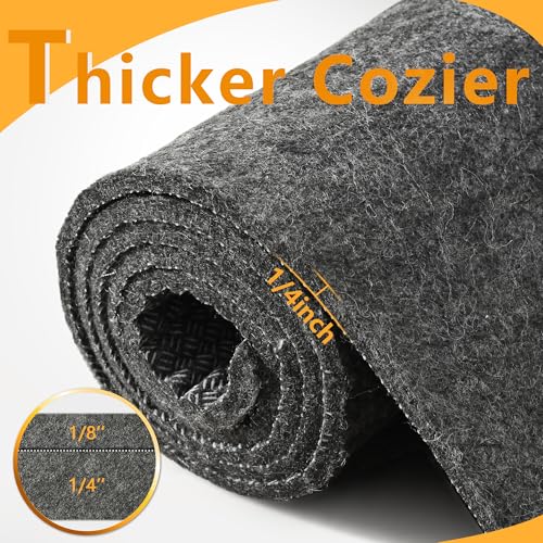 9x12 Non Slip Rug Pad Gripper - 1/4 Inch Thick Cushioned Carpet Pad - Rectangular Variation