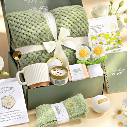 Sympathy Gift Basket for Loss of Loved One - Sage Green Memorial Gift