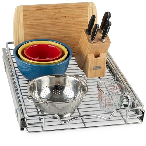 HOLDN’ STORAGE Heavy-Duty Pull Out Kitchen Cabinet Organizer 14"W x 21"D