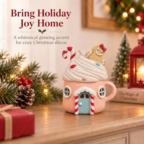 Lighted Gingerbread Cake House – Resin Christmas Tabletop Decor