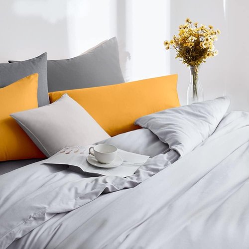 FLXXIE King Pillow Cases - Soft Microfiber with Envelope Closure | Wrinkle & Stain Resistant, 20x36, Ginger Yellow