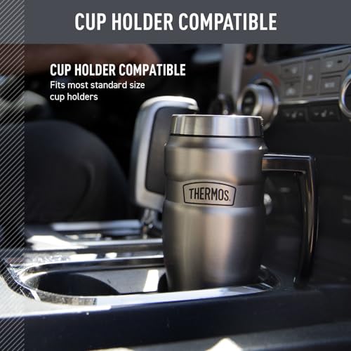 Thermos Stainless King Travel Mug with Handle – 16oz Midnight Blue