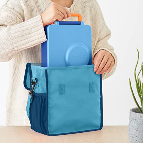 Omie OmieBox Insulated Lunch Bag with Bottle Holder - Blue