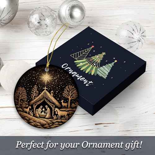 Nativity Christmas Ornaments 2024 | Nativity Mary, Josheph and Baby Jesus Ornaments, Religious Ornament , Nativity Scene Ornament (Scene christmas)