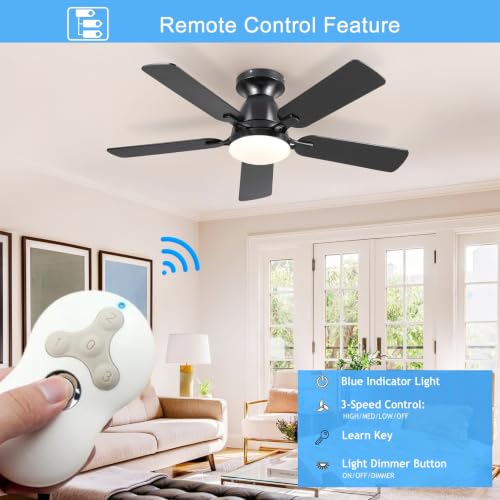 Replacement Remote Control for Hunter Ceiling Fan 99122/99123 - Dimmer & Fan Speed