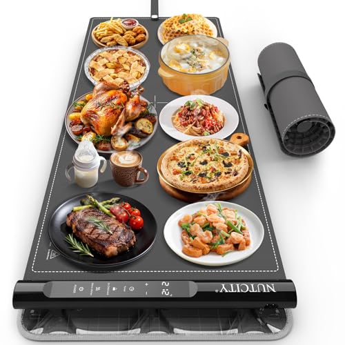 NUTCITY Extra Large Food Warming Mat 40x16 Inches with Insulation Pad, Rapid Heating