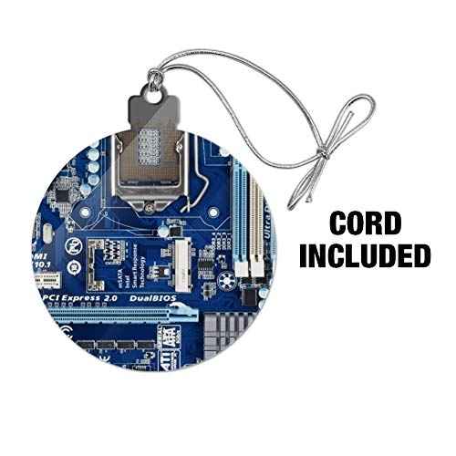 GRAPHICS & MORE Blue Computer Motherboard Processor CPU Acrylic Christmas Tree Holiday Ornament