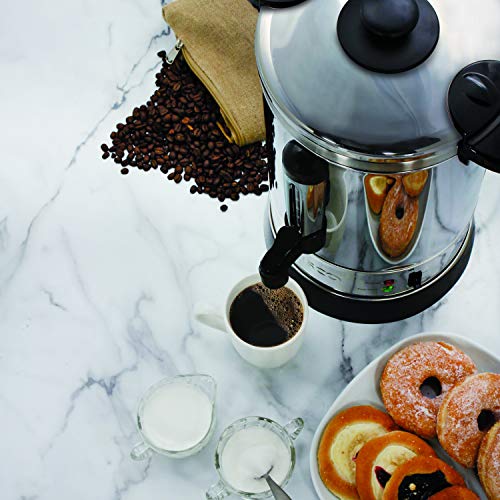 NESCO 30-Cup Stainless Steel Coffee Urn - Professional Hot Coffee Dispenser