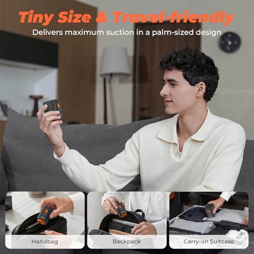 WANALIT Black Travel Vacuum Storage Bags 20 Pack with Wireless Pump for Luggage