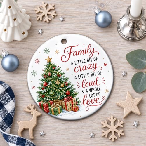 Funny Family Christmas Ornaments Gifts for Mom Dad Sister Brother