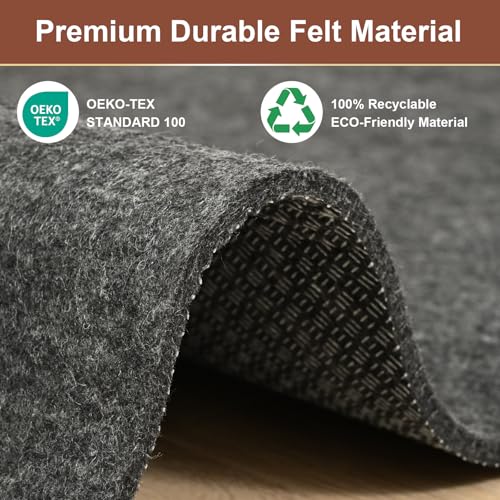9' x 12' Non-Slip Rug Pad with Felt & Silicone Backing - Anti-Skid Cushion for Hardwood Floors