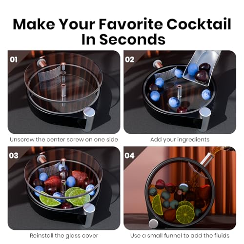 Stainless Steel Cocktail Infuser Bottle for Drinks & Teas - Fine Filter