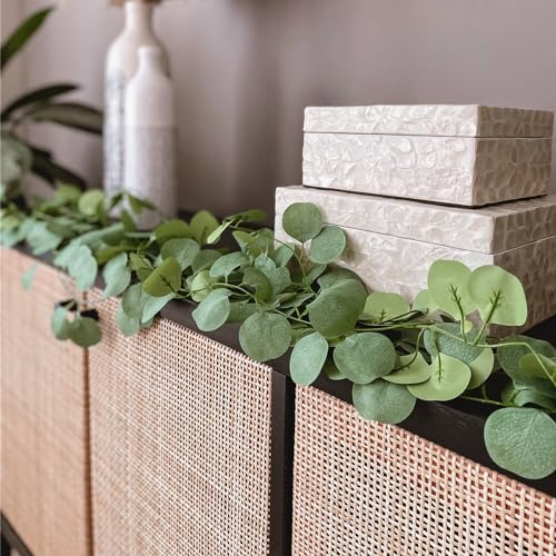 Eucalyptus Garland 84ft & 252ft for Wedding Party Decor - Reusable Faux Greenery
