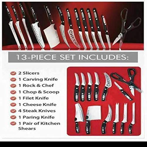 13-Piece Professional Chef's Knife Set - Sharp Stainless Steel Kitchen Cutlery