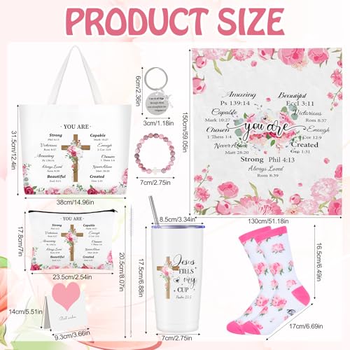 Christian Gifts for Women - Faith Inspirational Tumbler, Blanket & Accessories