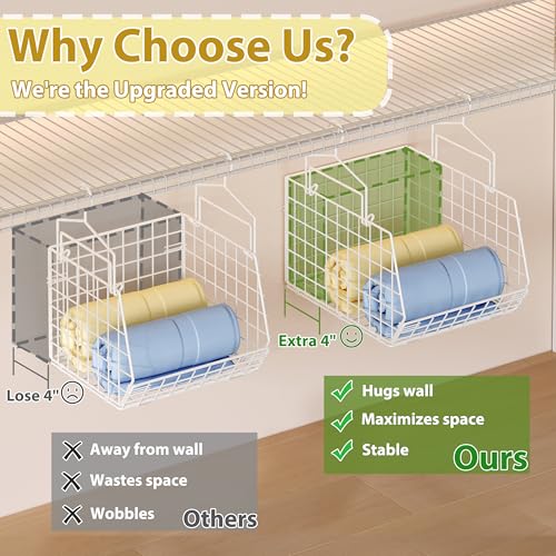 White 6-Tier Extended Depth Hanging Closet Organizer with Hooks - X-cosrack
