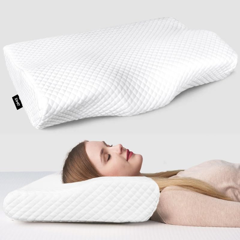 ZAMAT Memory Foam Pillow for Neck Pain Relief, Adjustable Orthopedic