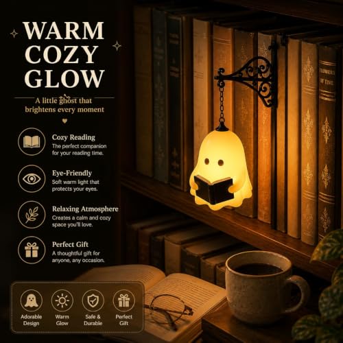 3-in-1 Vintage Library Lantern Bookshelf Light with Warm LED Nightlight