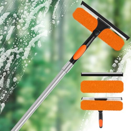 ACTREY 30FT Window Cleaning Kit with 10.65in Squeegee & 24FT Extension Pole