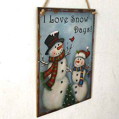 BinaryABC Christmas Wooden Sign Plaque Door Wall Hanging Decorations