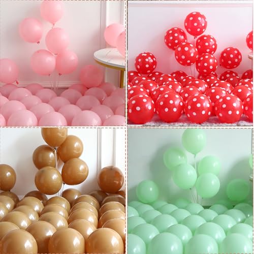 GIHOO Red Brown Christmas Gingerbread Balloon Arch Kit 146pcs Holiday Decor