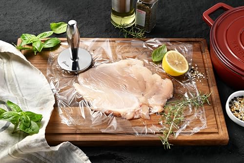 Stainless Steel Meat Pounder & Tenderizer - Heavy Duty Chicken Flattener Tool
