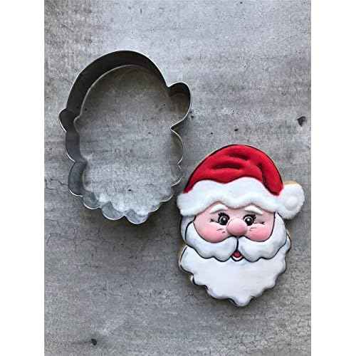 LILIAO Christmas Santa Face Cookie Cutter - 3.4 x 4.3 inches - Stainless Steel