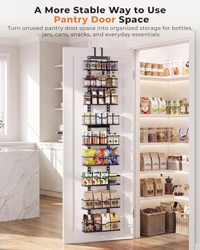 EVERIE Over the Door Pantry Organizer, 9-Tier Heavy Duty Storage Rack
