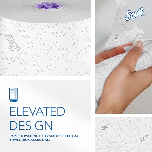 Scott Professional Hard Roll Paper Towels - 6 Rolls x 950' Elevated Design, Unperforated