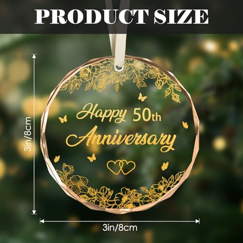 AVQOHE 50th Anniversary Wedding Ornament - 50th Gift for Couple - 50th Variation