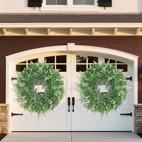26-Inch Eucalyptus Wreath for Front Door - All-Season Greenery Decor - Spring Summer Winter